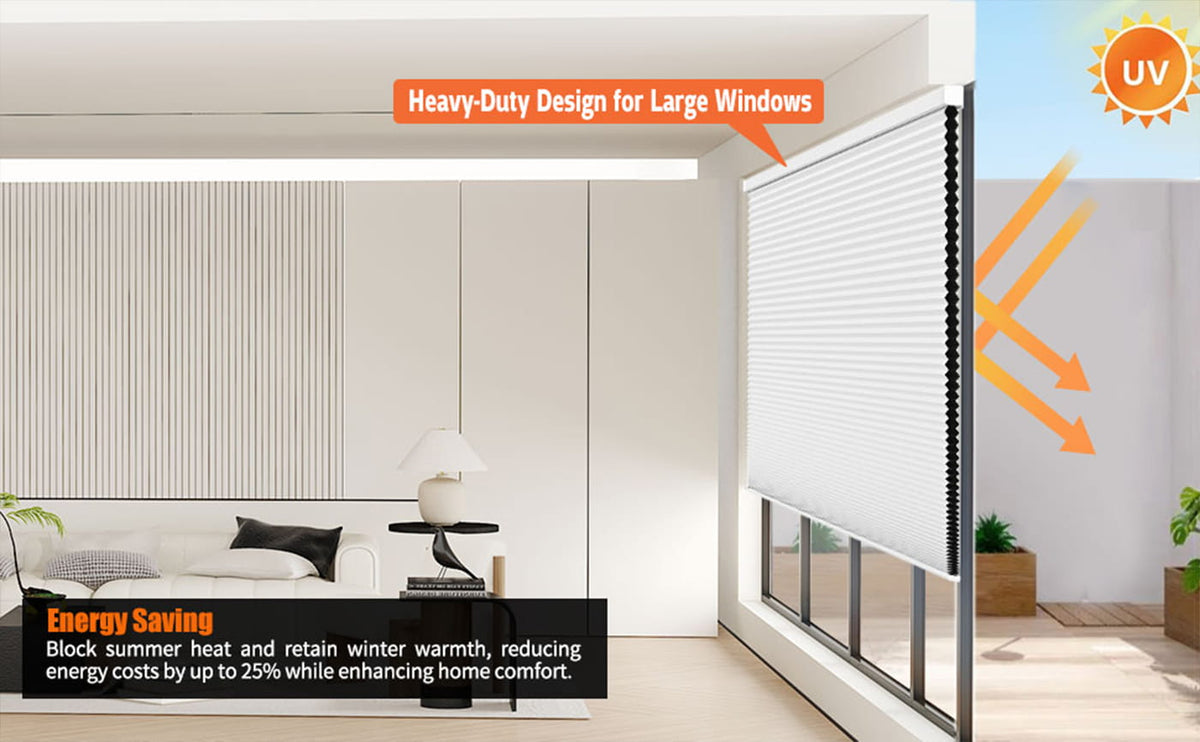 Roller shade covering a large window beside a sunlight diagram