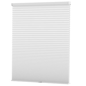 White cellular honeycomb shade: front product view