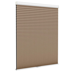 Brown cellular honeycomb shade: front product view