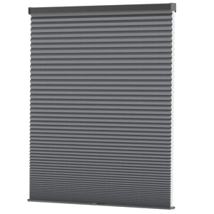 Dark gray cellular honeycomb shade: front product view