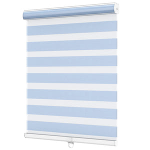 Blue zebra blind: angled product view