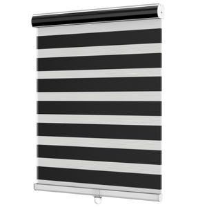 Black zebra blind: angled product view