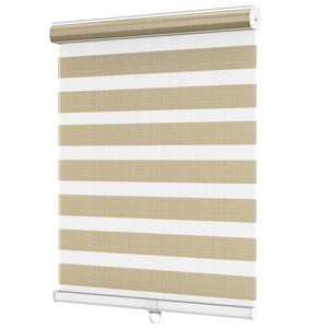 Tan zebra blind: angled product view