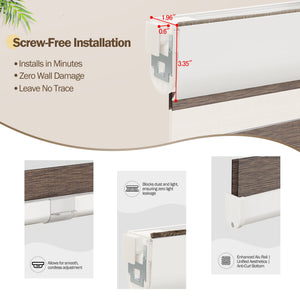 Brown no-drill zebra blind: no-drill mounting hardware comparison