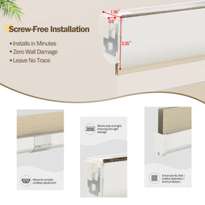 Beige no-drill zebra blind: no-drill mounting hardware comparison