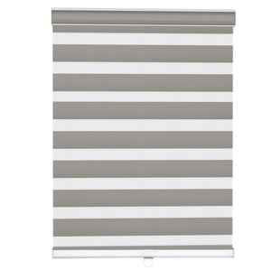 Gray zebra blind: front product view