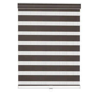 Dark brown zebra blind: front product view