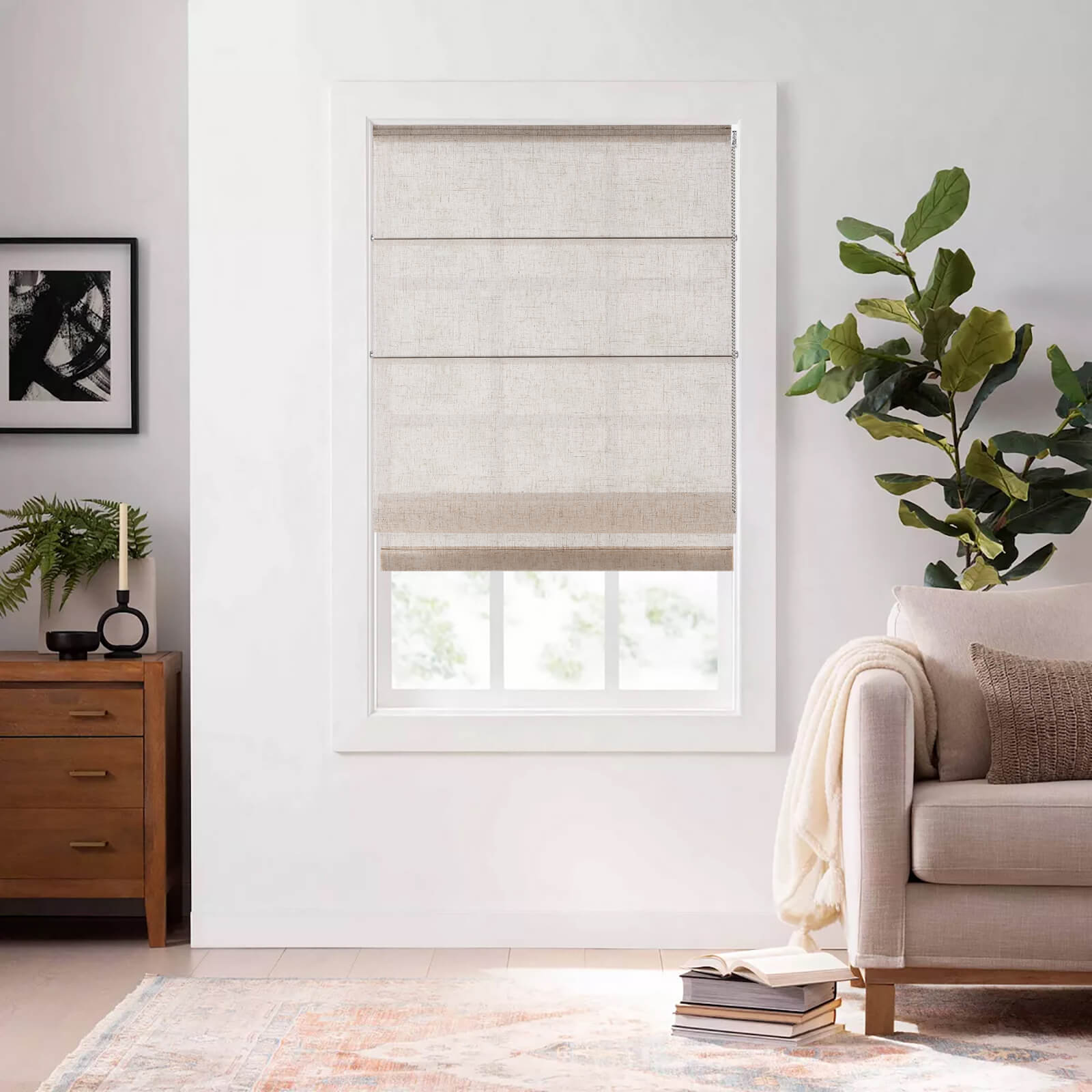 Linen Fabric Roman Shades