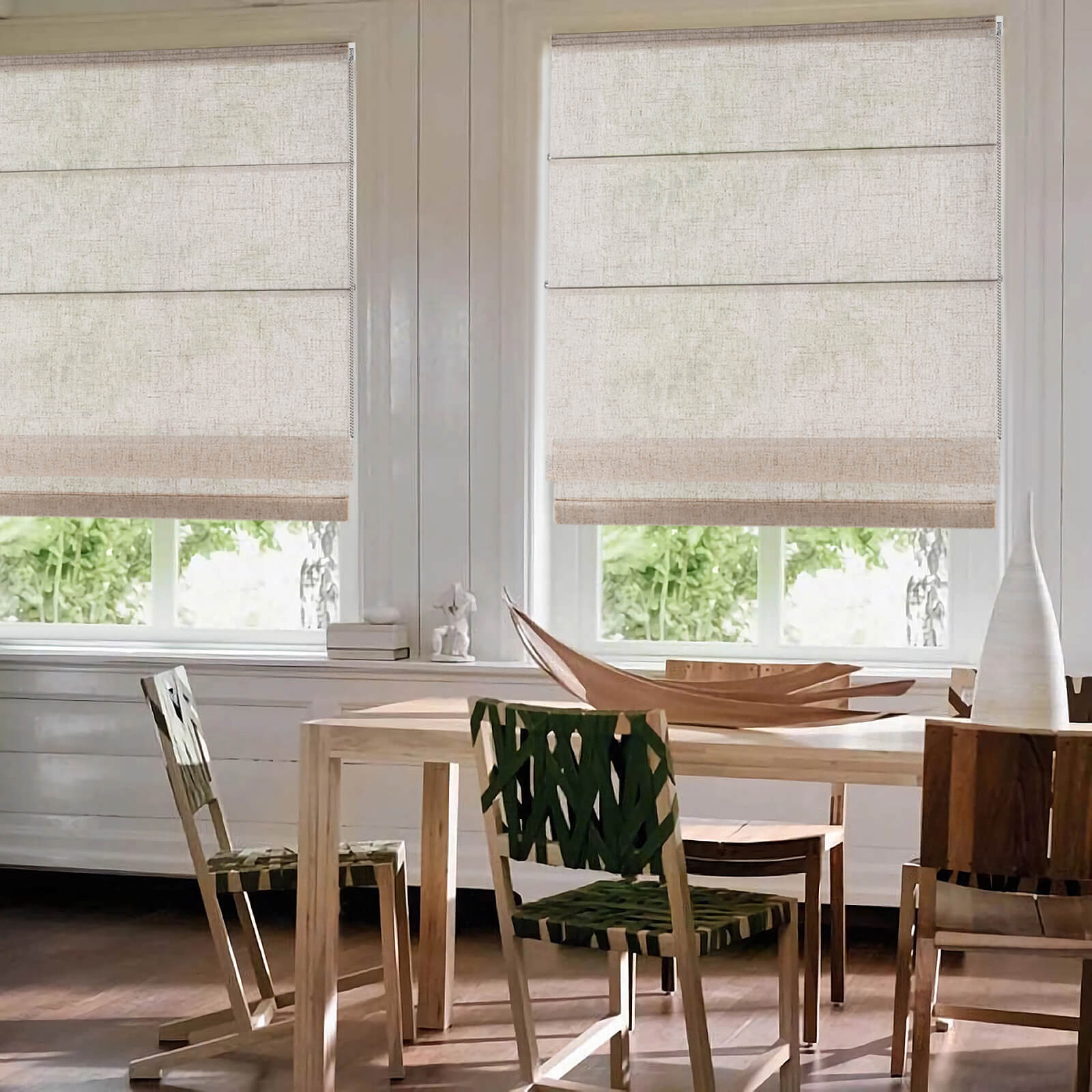 Linen Fabric Roman Shades