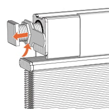 Adjusting the no-drill cellular shade mounting mechanism