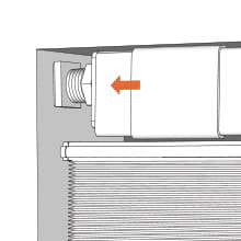 Securing the no-drill cellular shade headrail in the window