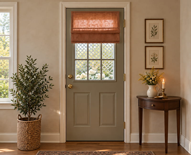 Roman Shades for French Doors