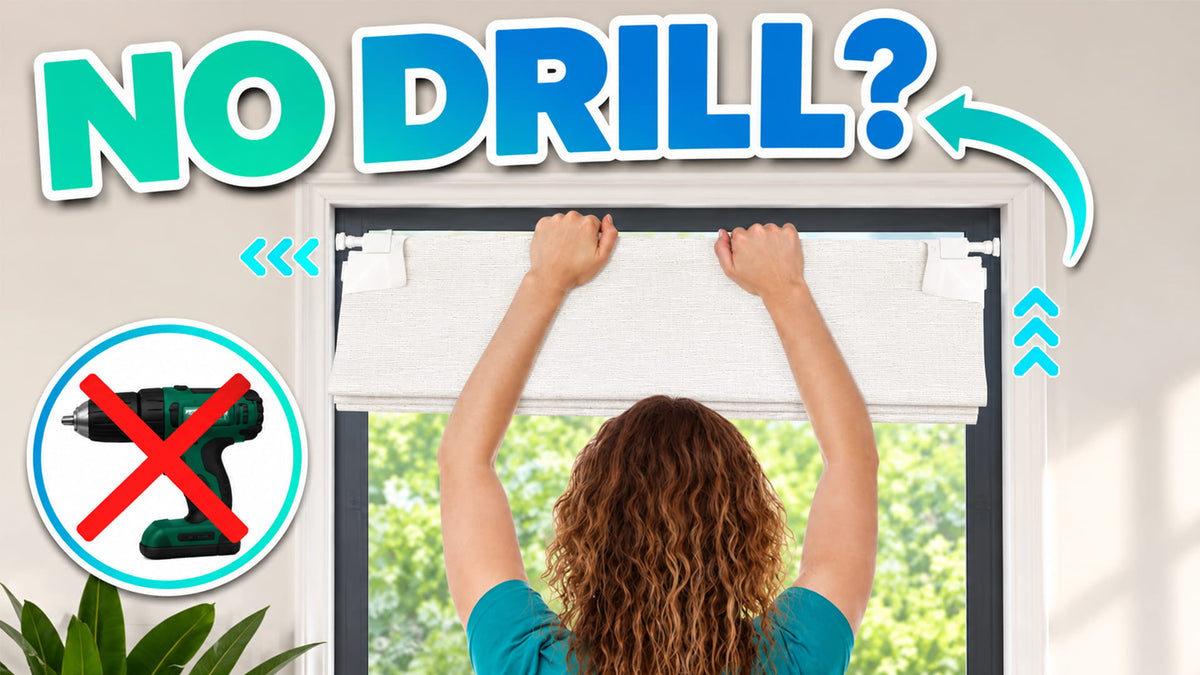 WindowShadesHub No-Drill Roman Shade Installation