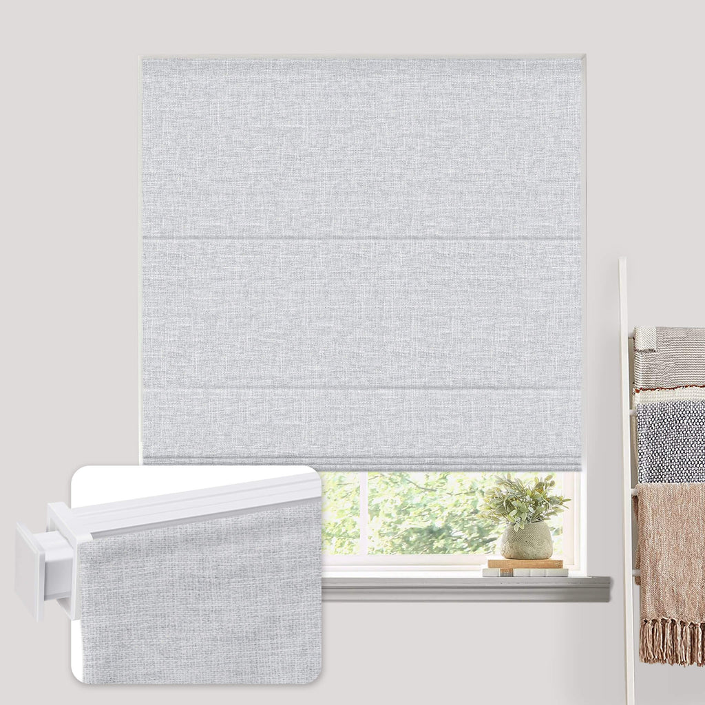 Woven Linen Roman Shades