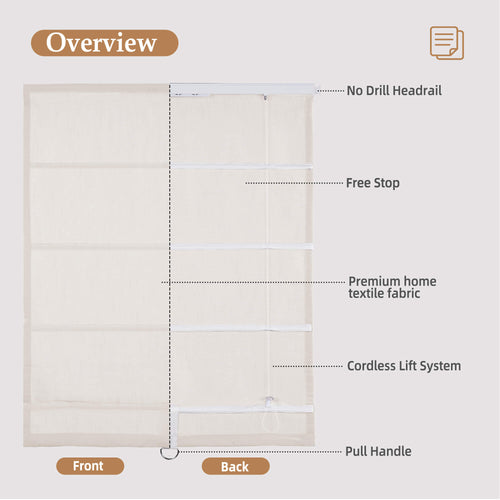 Linen Fabric Roman Shades