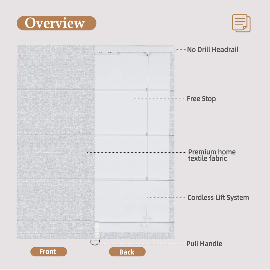 Woven Linen Roman Shades