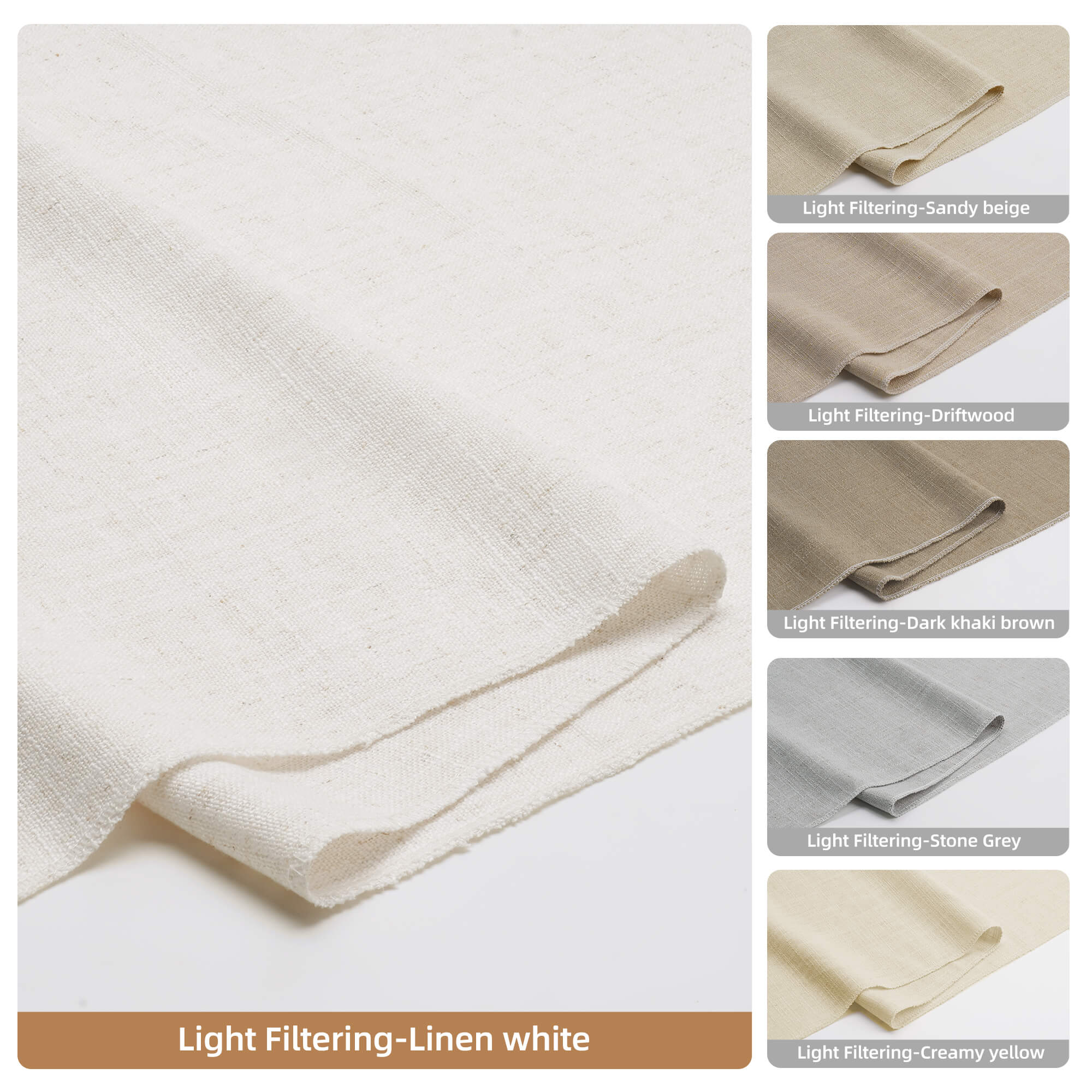 Linen Fabric Roman Shades, Cordless Custom Window Blinds