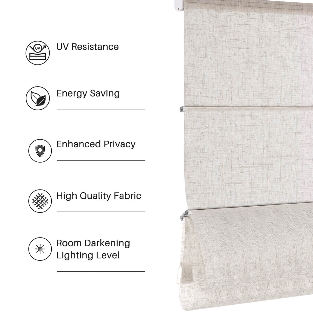 Linen Fabric Roman Shades