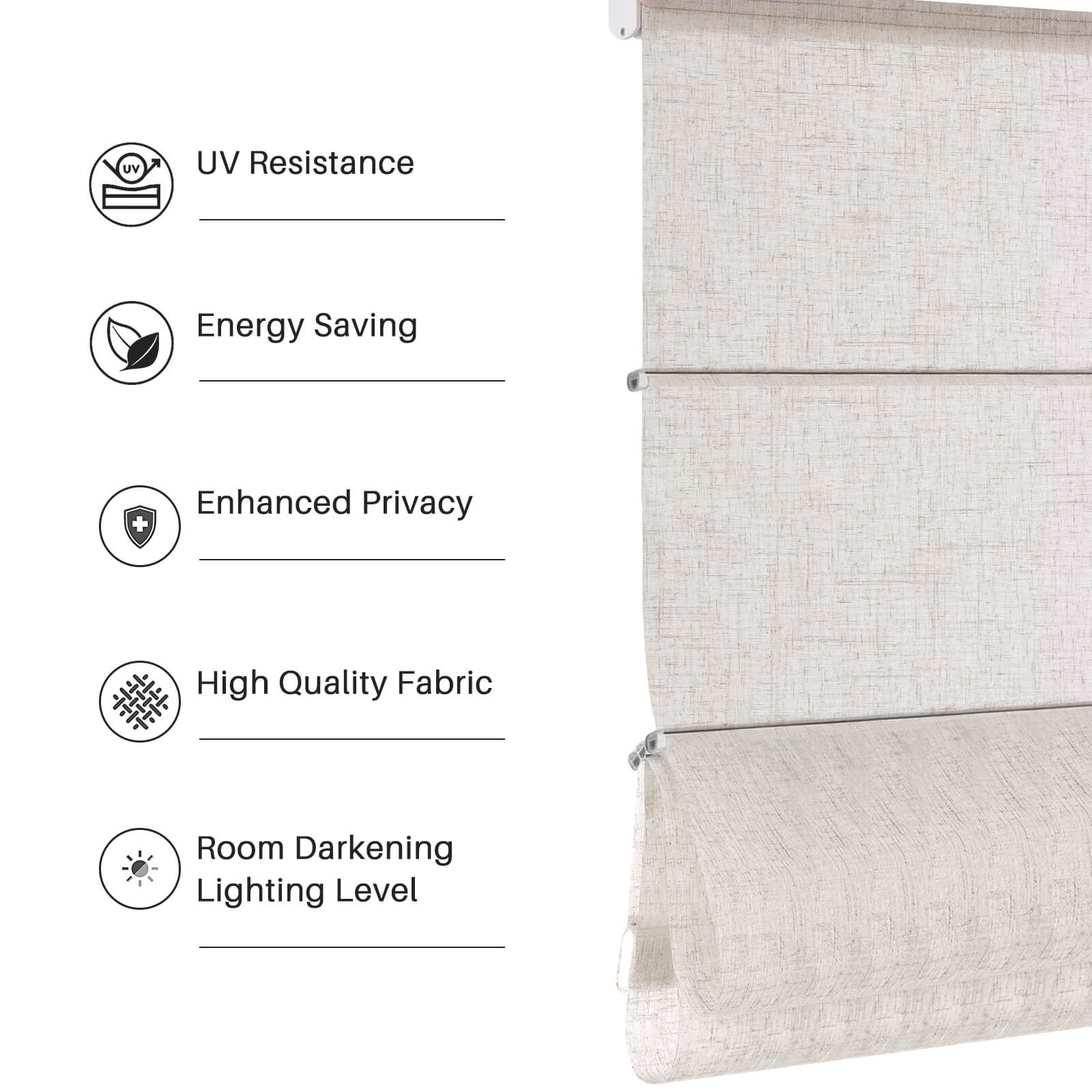 Linen Fabric Roman Shades