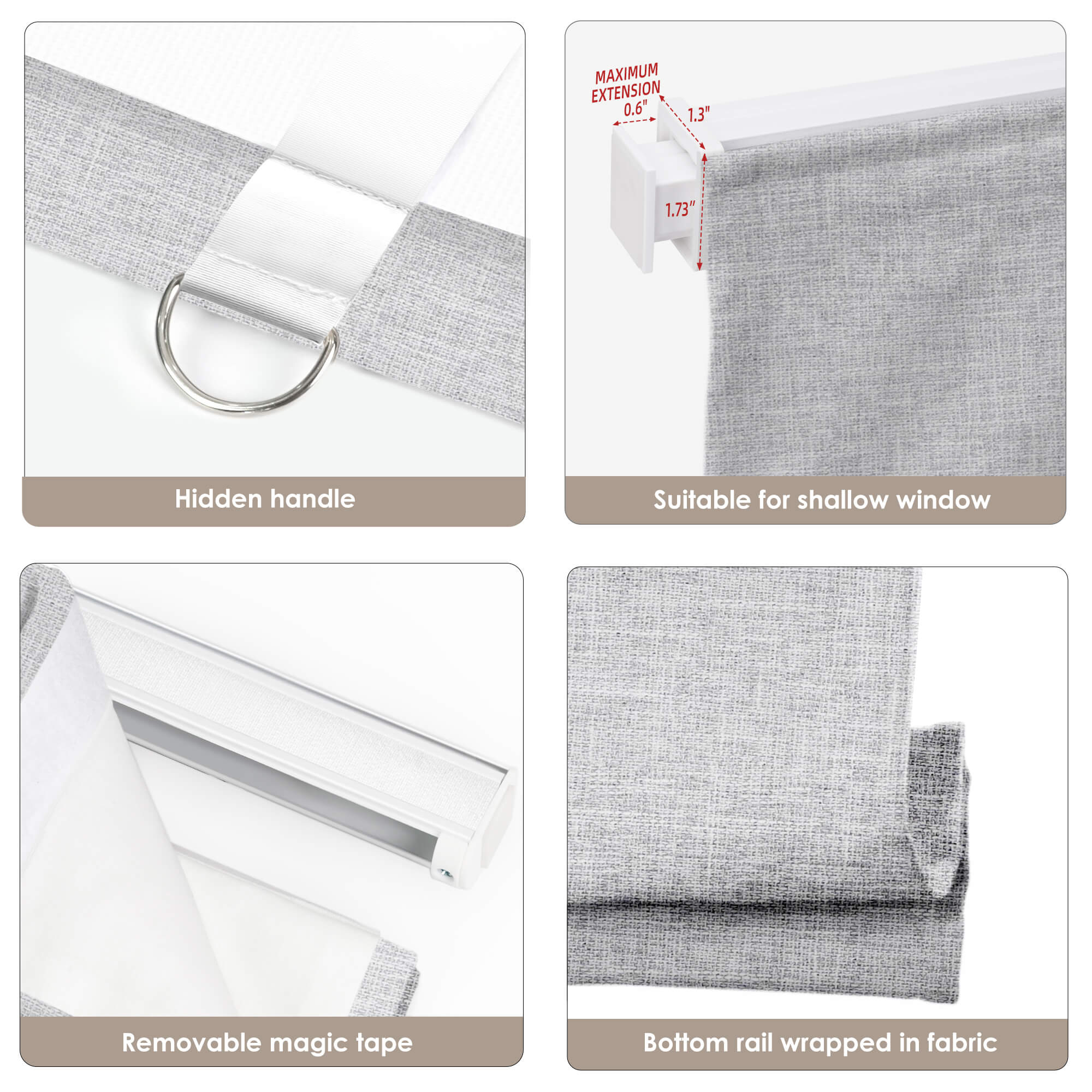 Woven Linen Roman Shades