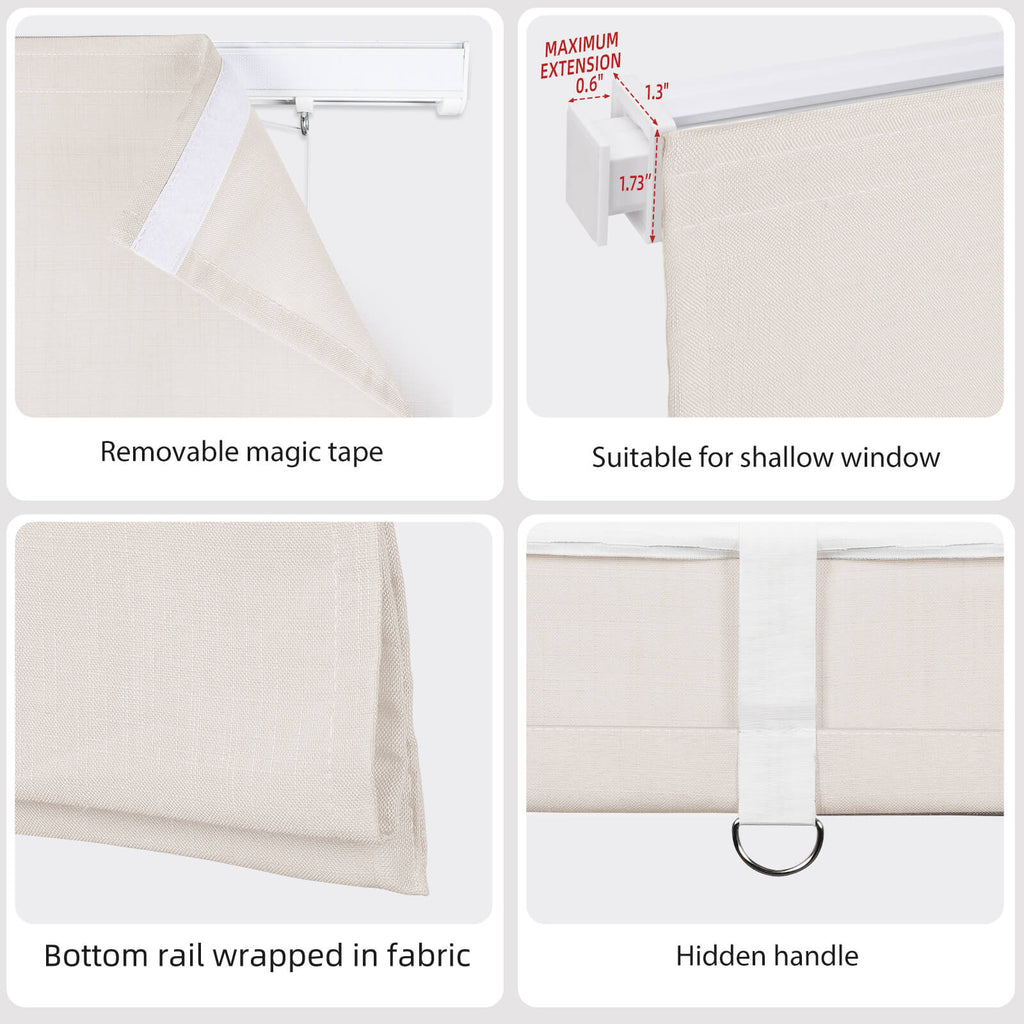 Linen Fabric Roman Shades
