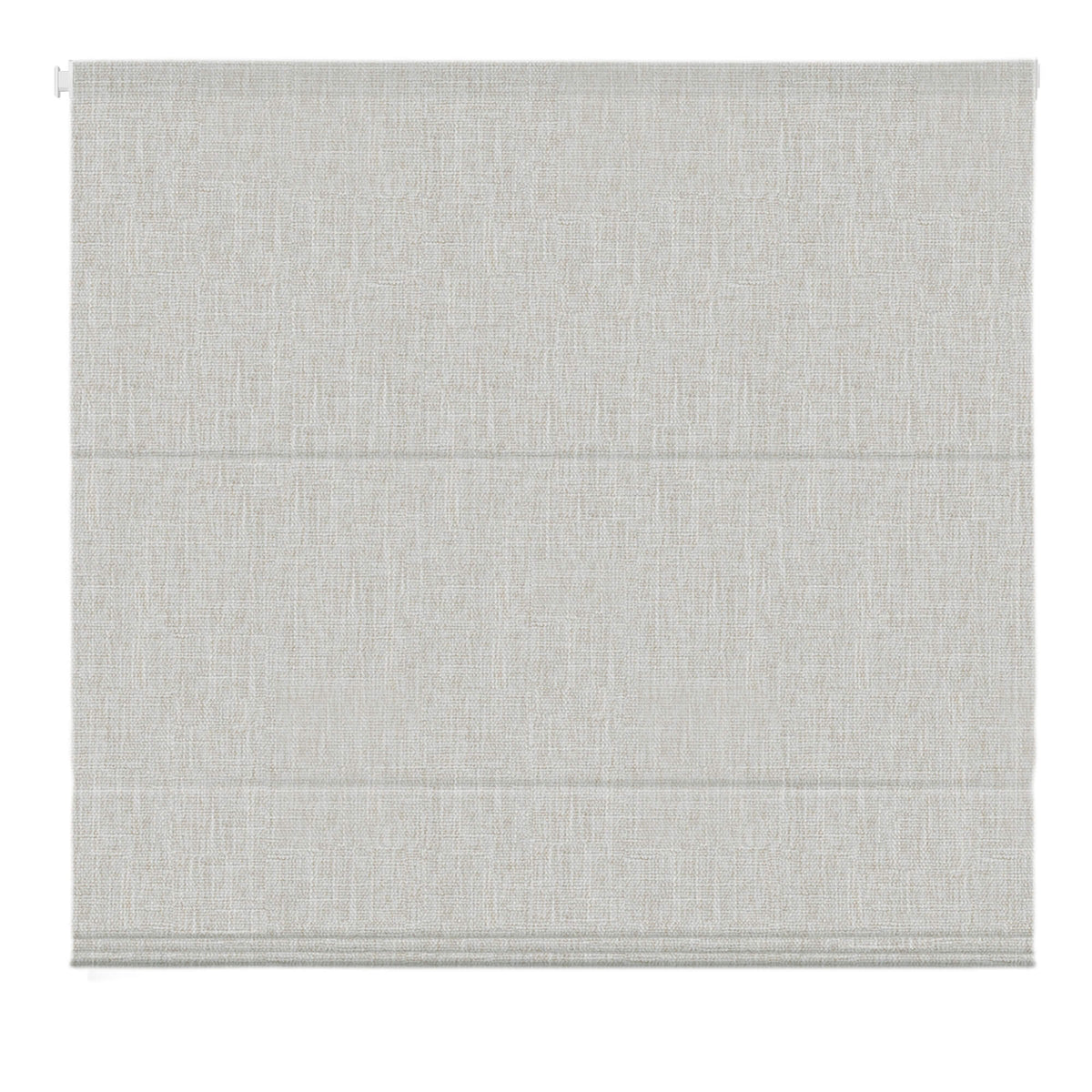 Sand-colored no-drill Roman shade: front product view