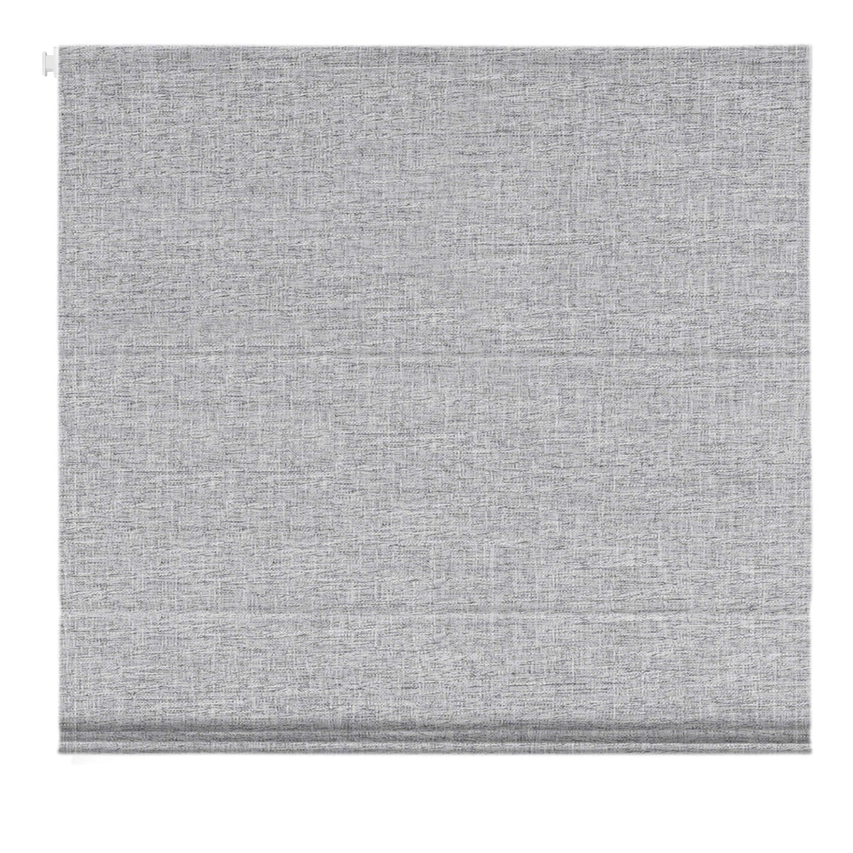 Gray no-drill Roman shade: front product view