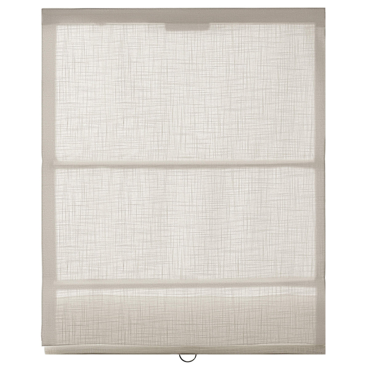 Oatmeal-colored Roman shade: front product view
