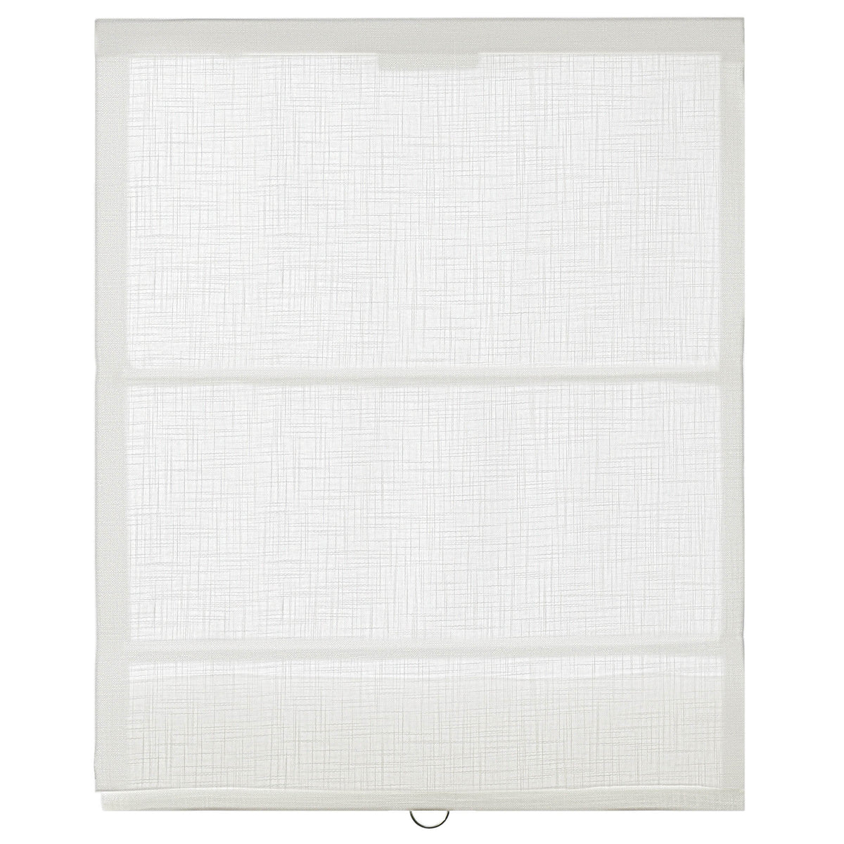 White Roman shade: front product view