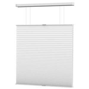 White top-down bottom-up cellular honeycomb shade: front product view