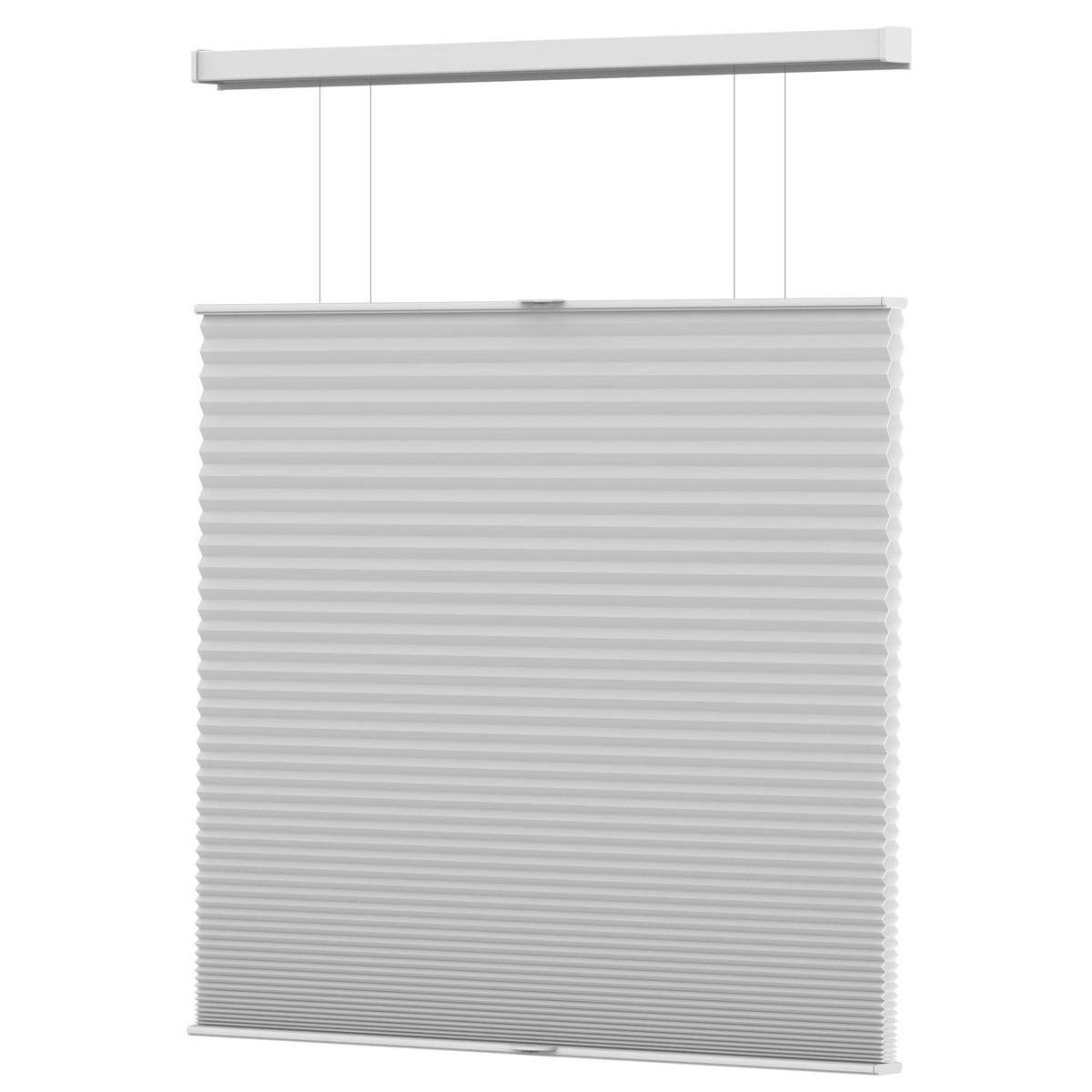 Gray top-down bottom-up cellular honeycomb shade: front product view