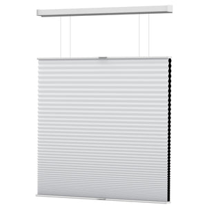 White top-down bottom-up cellular honeycomb shade: front product view