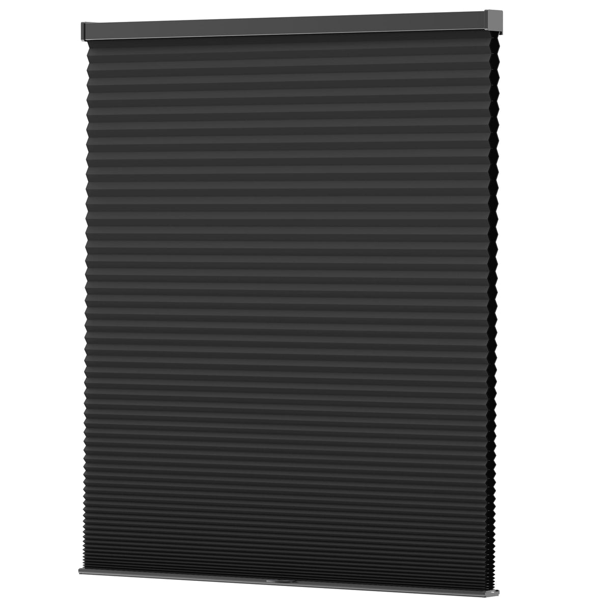 Black cellular honeycomb shade: front product view