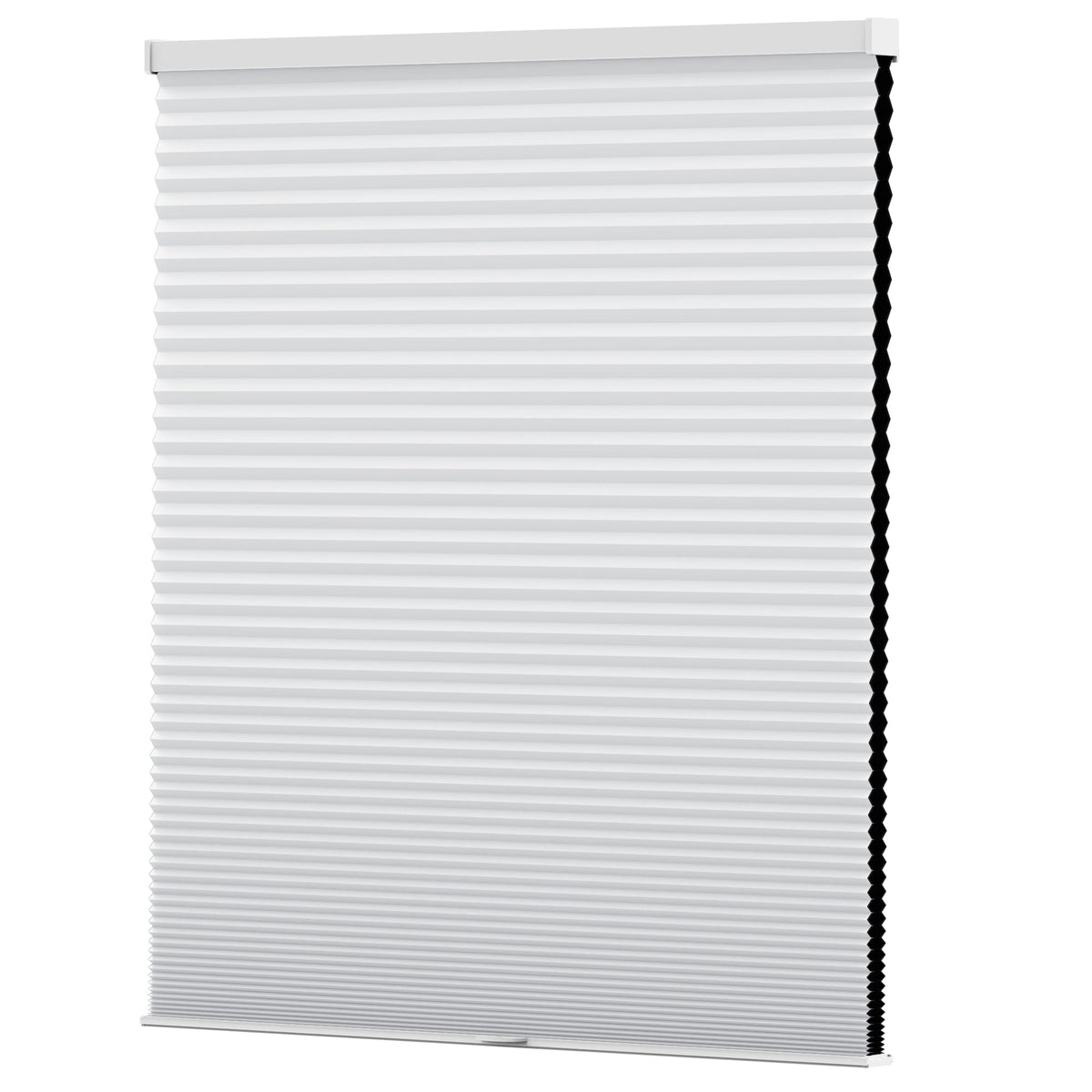 White cellular honeycomb shade: front product view