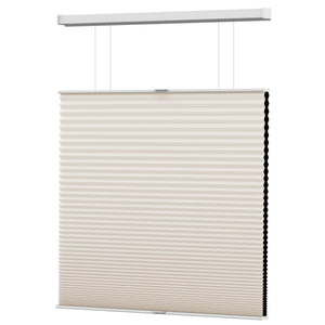 Cream top-down bottom-up cellular honeycomb shade: front product view