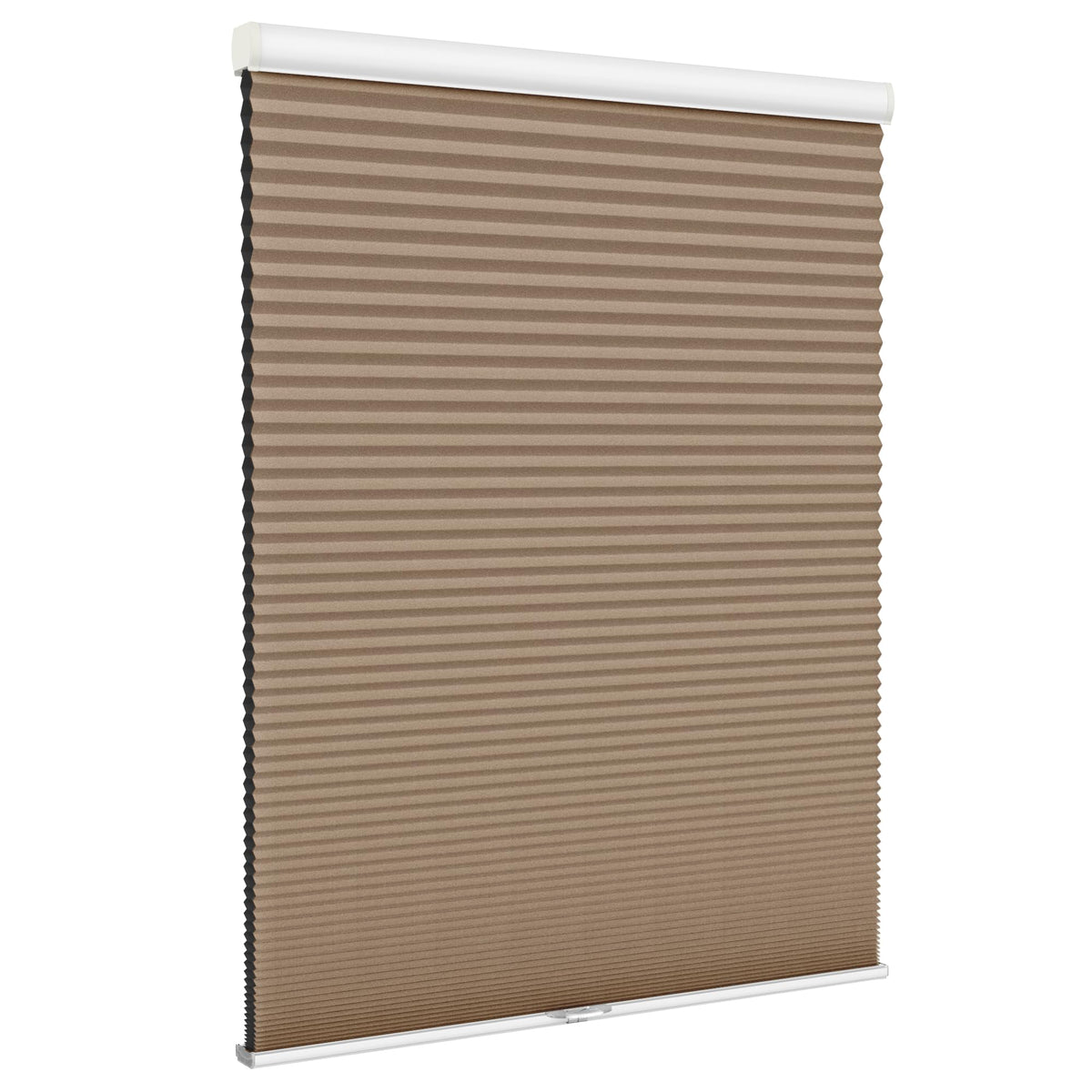 Brown cellular honeycomb shade: front product view