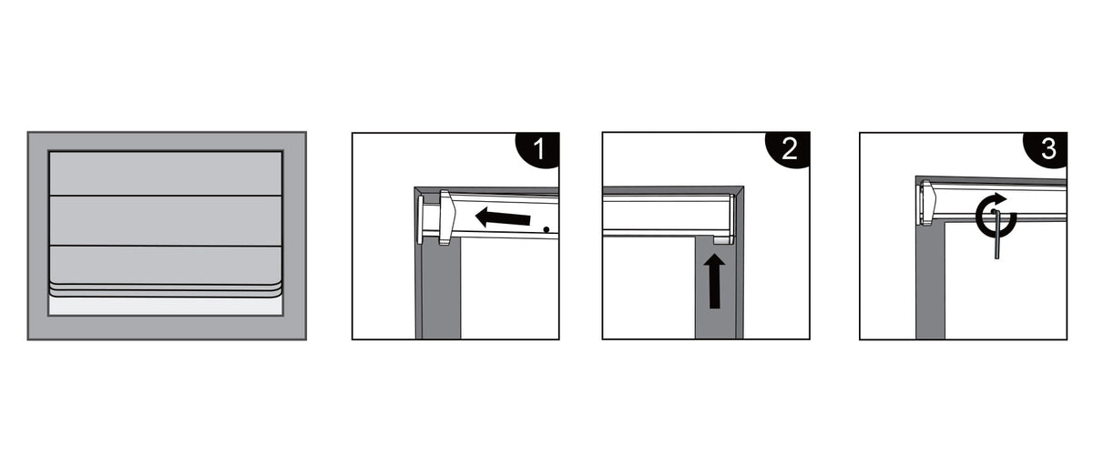No-drill Roman shade mounting steps