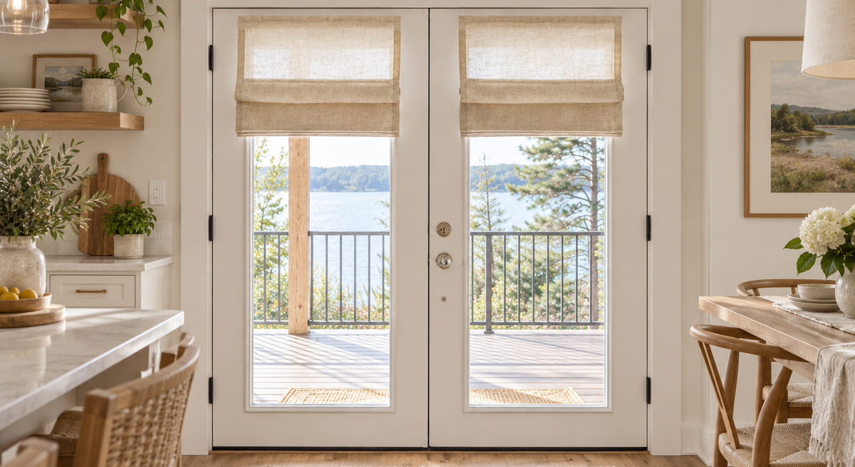 Roman Shades for French Doors