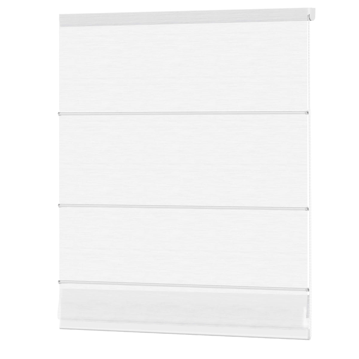 White Roman shade: front product view