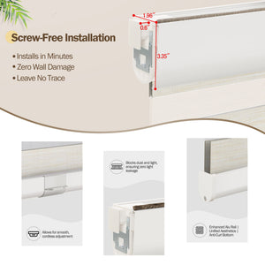 White no-drill zebra blind: no-drill mounting hardware comparison