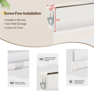 White no-drill zebra blind: no-drill mounting hardware comparison