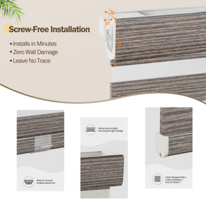 Brown no-drill zebra blind: no-drill mounting hardware comparison