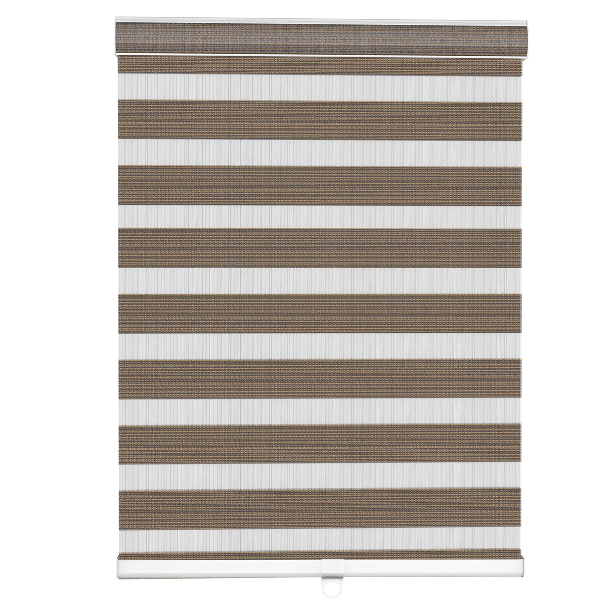 Brown zebra blind: front product view