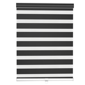 Black zebra blind: front product view